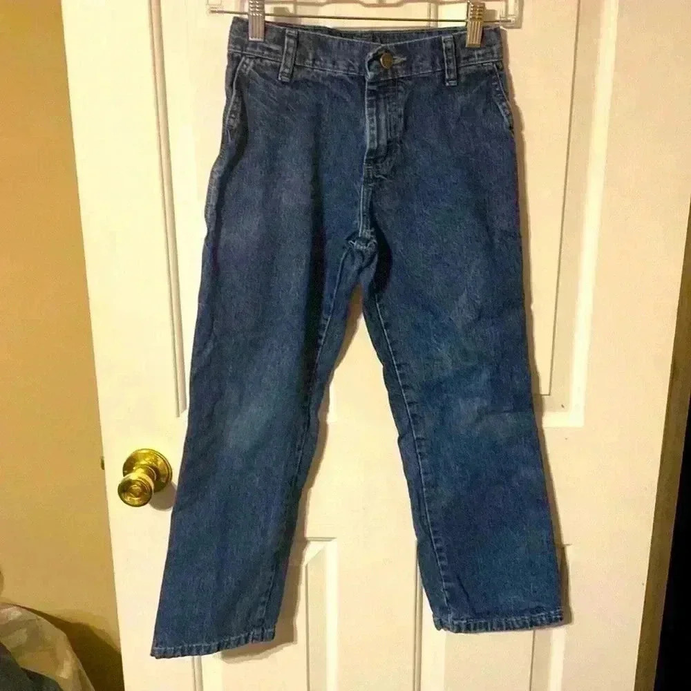 Jeans BOYS WRANGLER REGULAR TAPER FIT ADJUSTABLE WAIST BLUE JEANS SZ 10